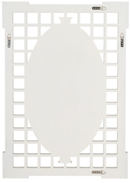 White Garden Mirror