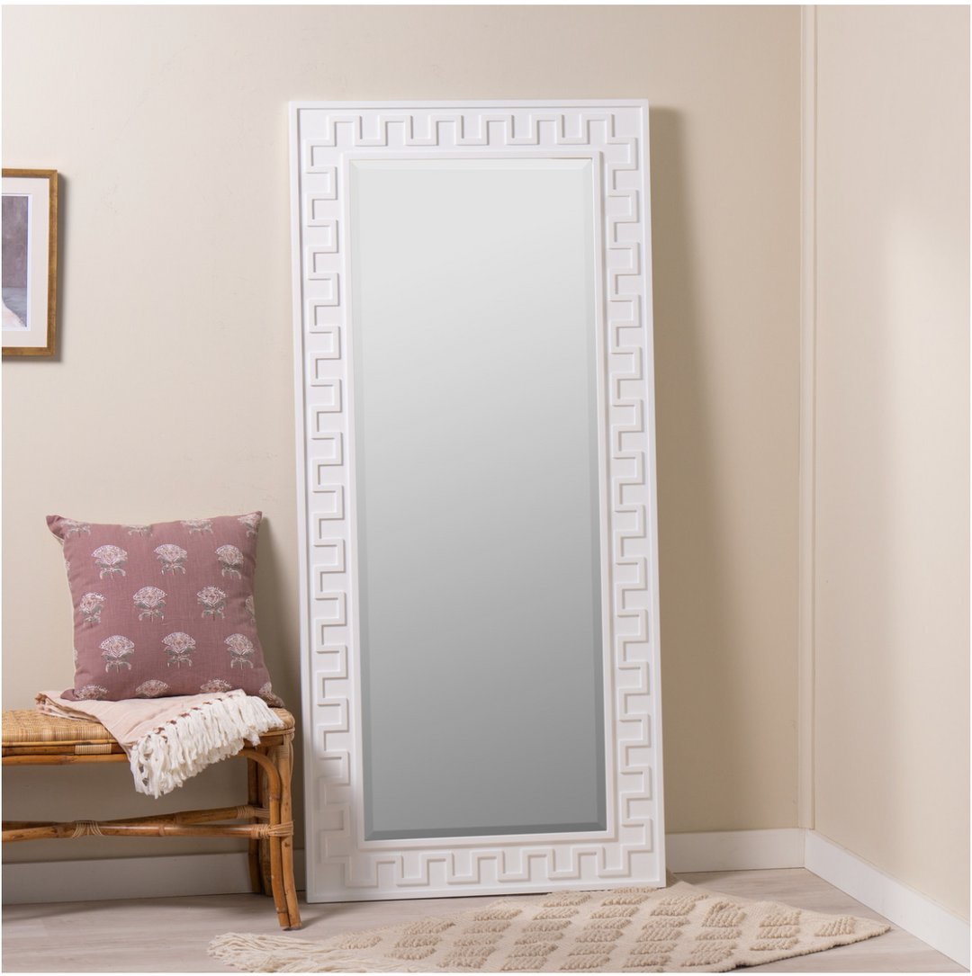 White Floor Mirror