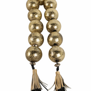 Gold Glass Garland with Tassel