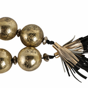 Gold Glass Garland with Tassel