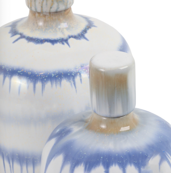 Blue and White Ceramic Jar