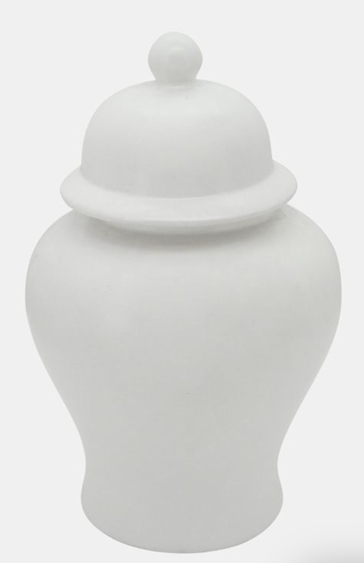 Matte White Temple Jar