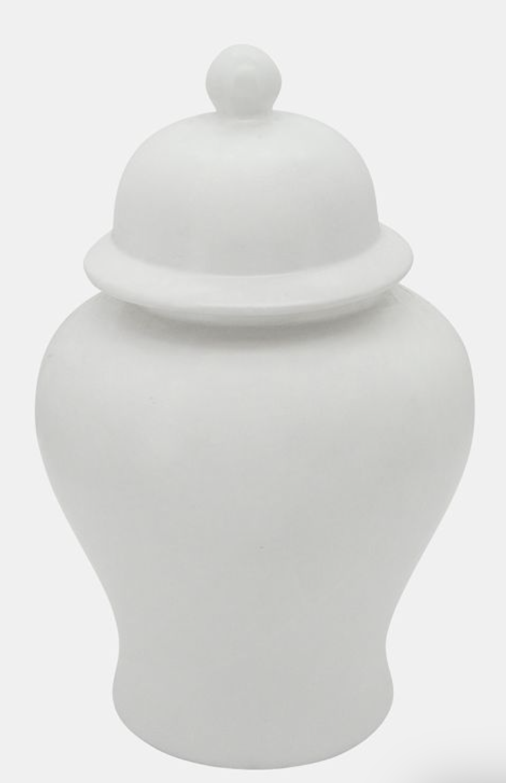 Matte White Temple Jar