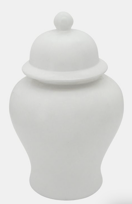 Matte White Temple Jar