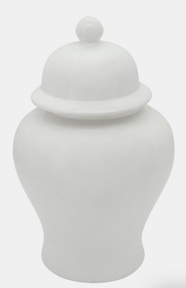 Matte White Temple Jar