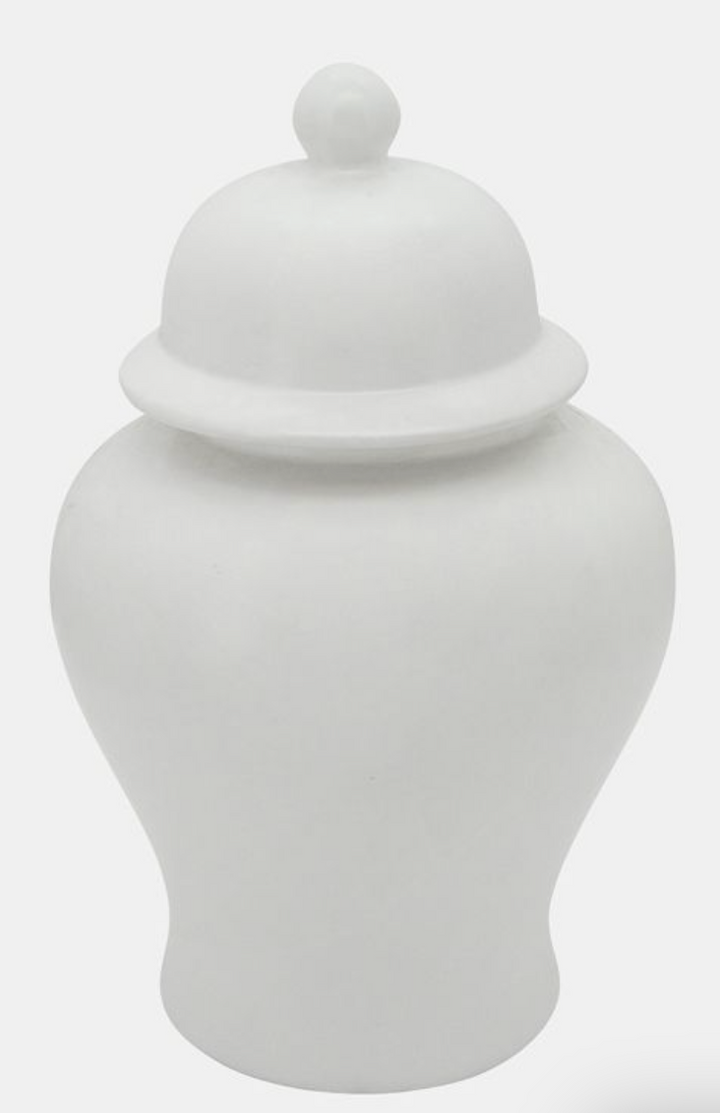 Matte White Temple Jar