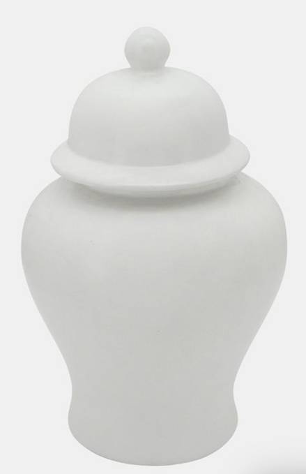 Matte White Temple Jar