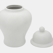 Matte White Temple Jar