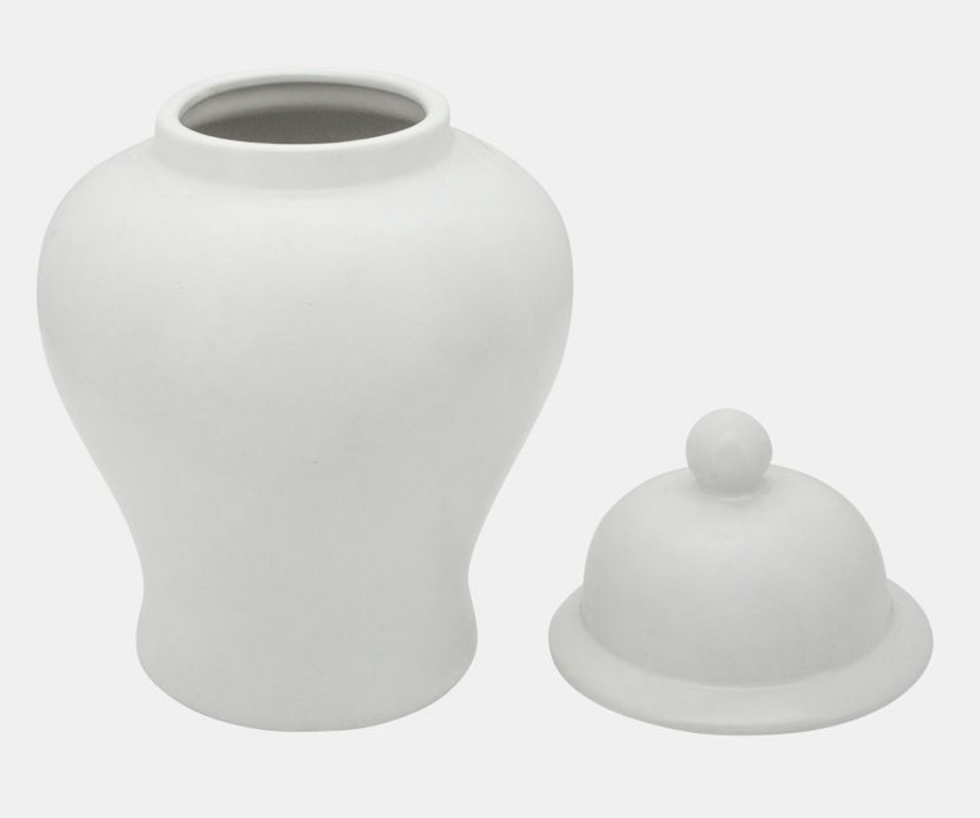 Matte White Temple Jar