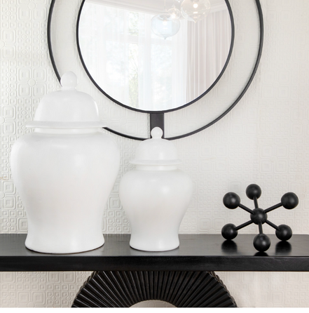 Matte White Temple Jar