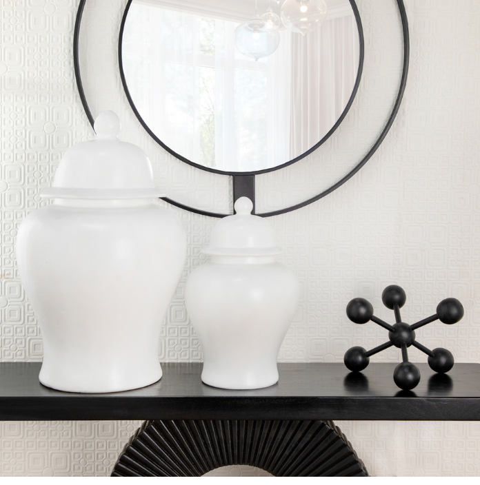 Matte White Temple Jar