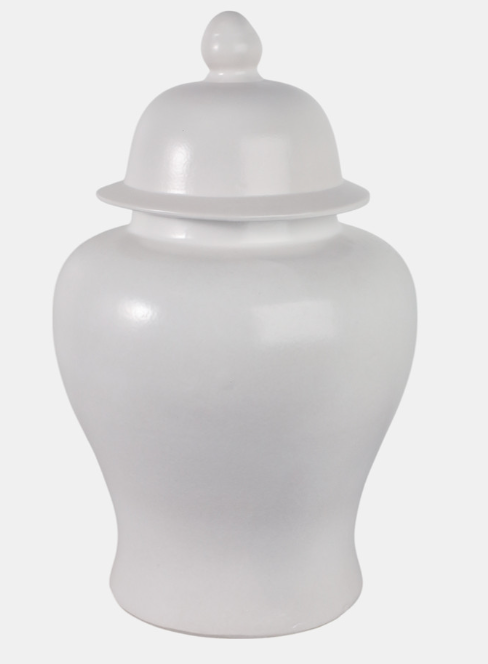 Matte White Temple Jar