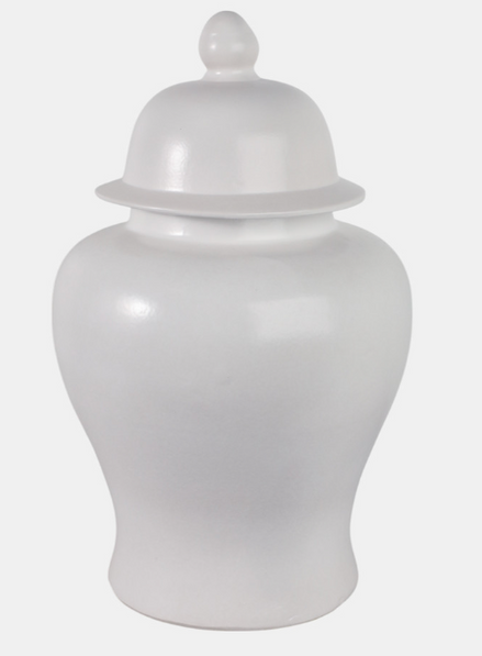 Matte White Temple Jar