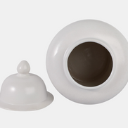 Matte White Temple Jar