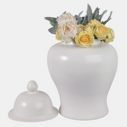 Matte White Temple Jar