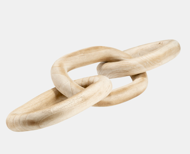 Natural 3 Wooden Links
