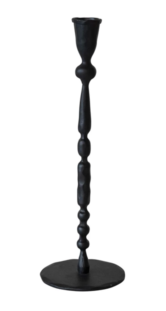 Black Cast Iron Taper Holder