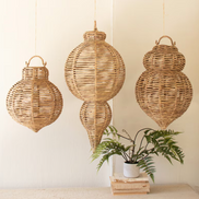 Woven Seagrass and Iron Ornament