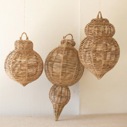 Woven Seagrass and Iron Ornament