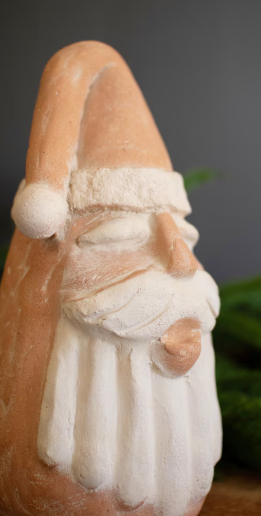 Ivory and Terracotta Santa