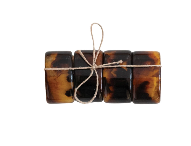Tortoise Shell Napkin Rings