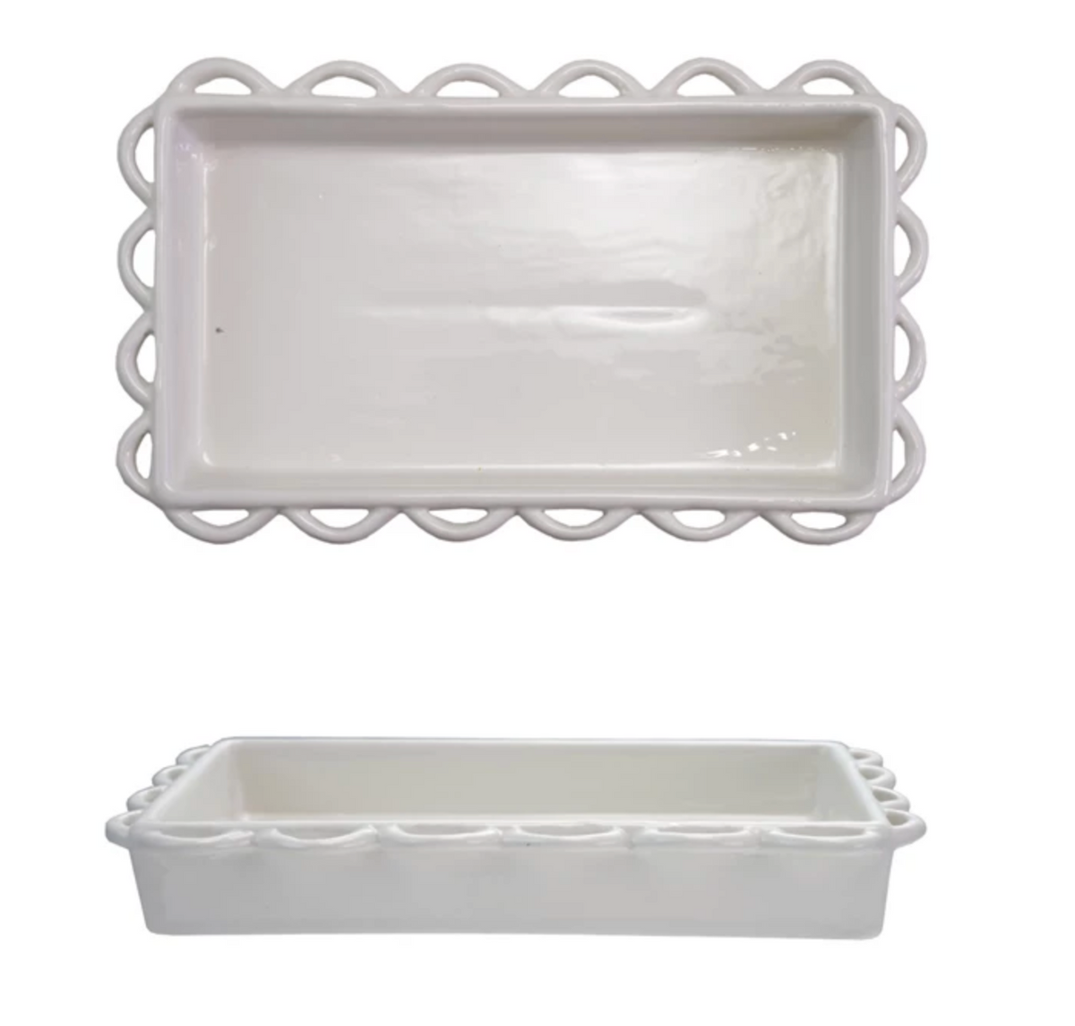 Decorative Scalloped Napkin Holder
