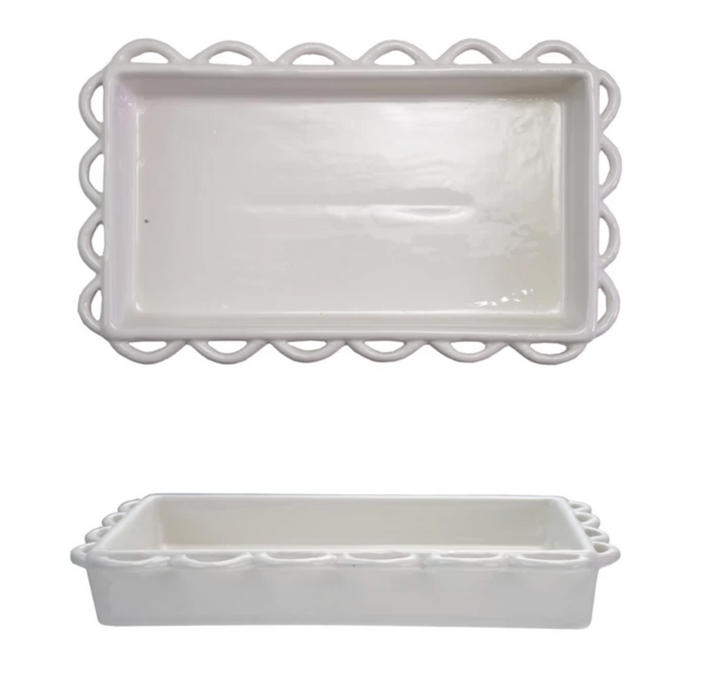 Decorative Scalloped Napkin Holder