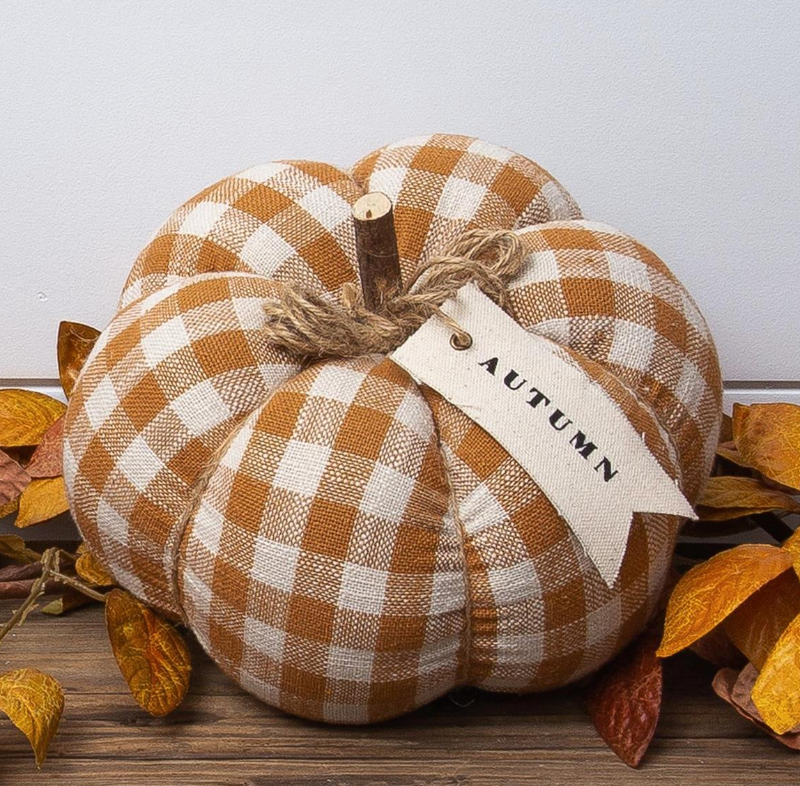 Plaid Fabric Pumpkin