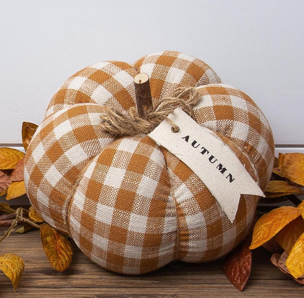Plaid Fabric Pumpkin