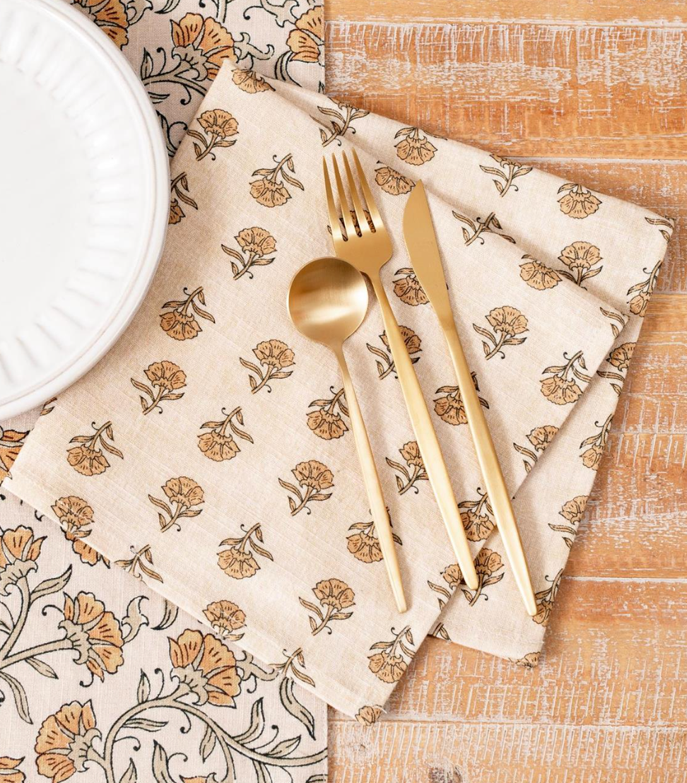 Floral Block Print Napkin