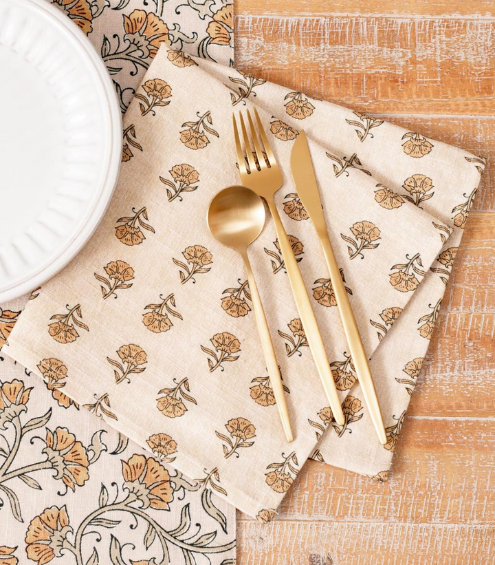 Floral Block Print Napkin