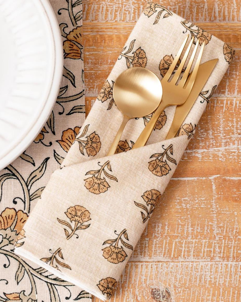 Floral Block Print Napkin