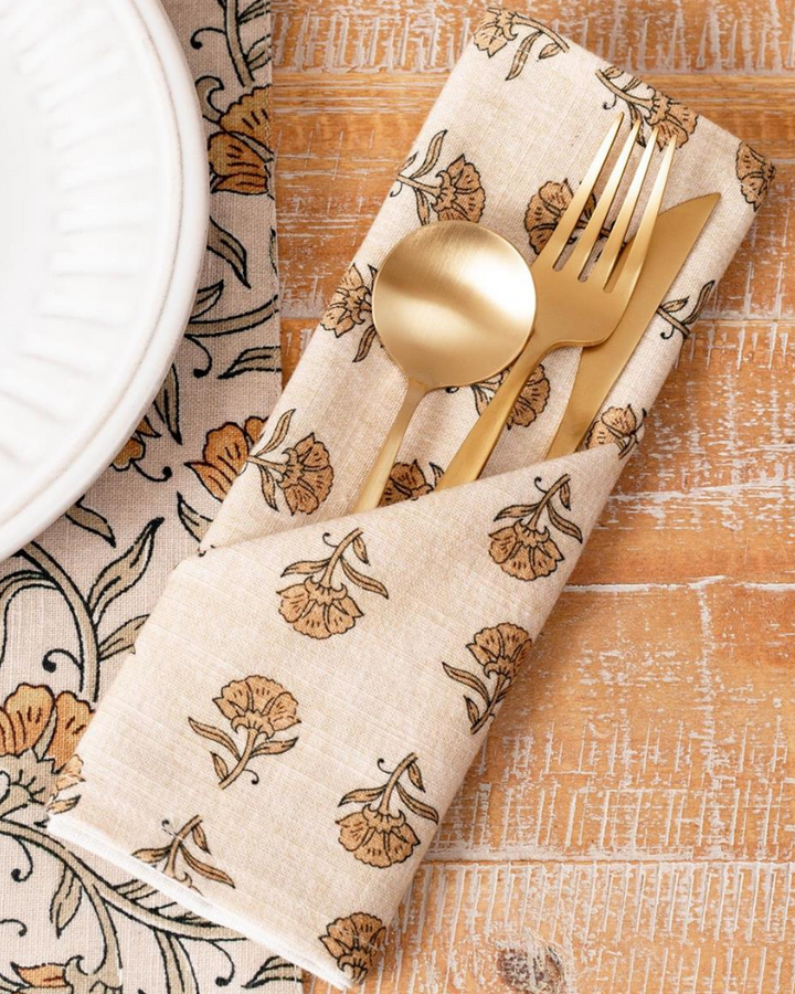 Floral Block Print Napkin