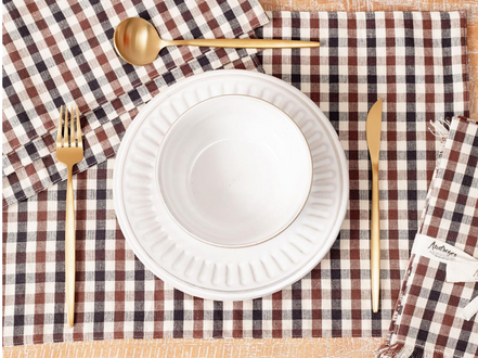 Brown Plaid Placemat
