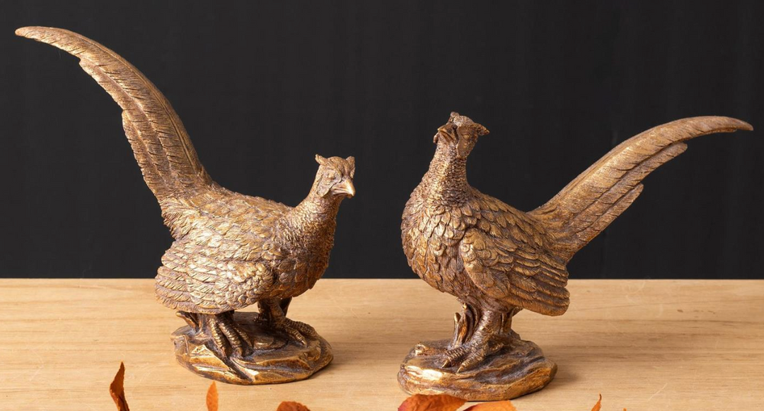 Gold Pheasant Figurines