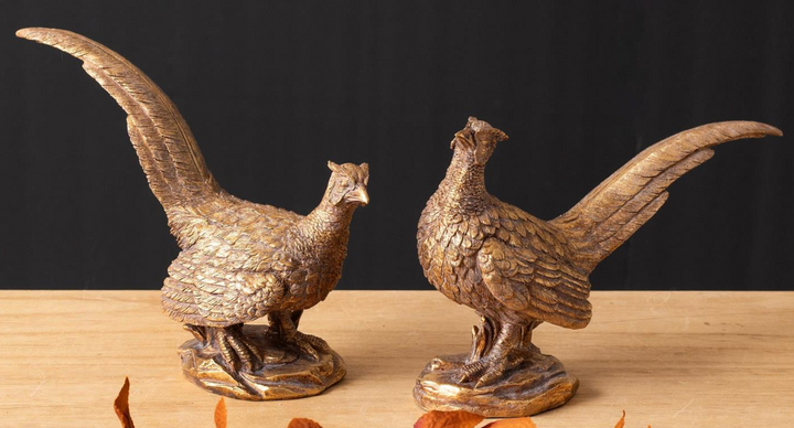 Gold Pheasant Figurines