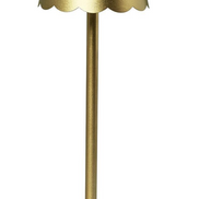 LED Portable Cordless Table Lamp with Scalloped Edge Shade