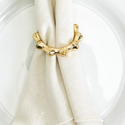 Set of 4 Golden Napkin Rings