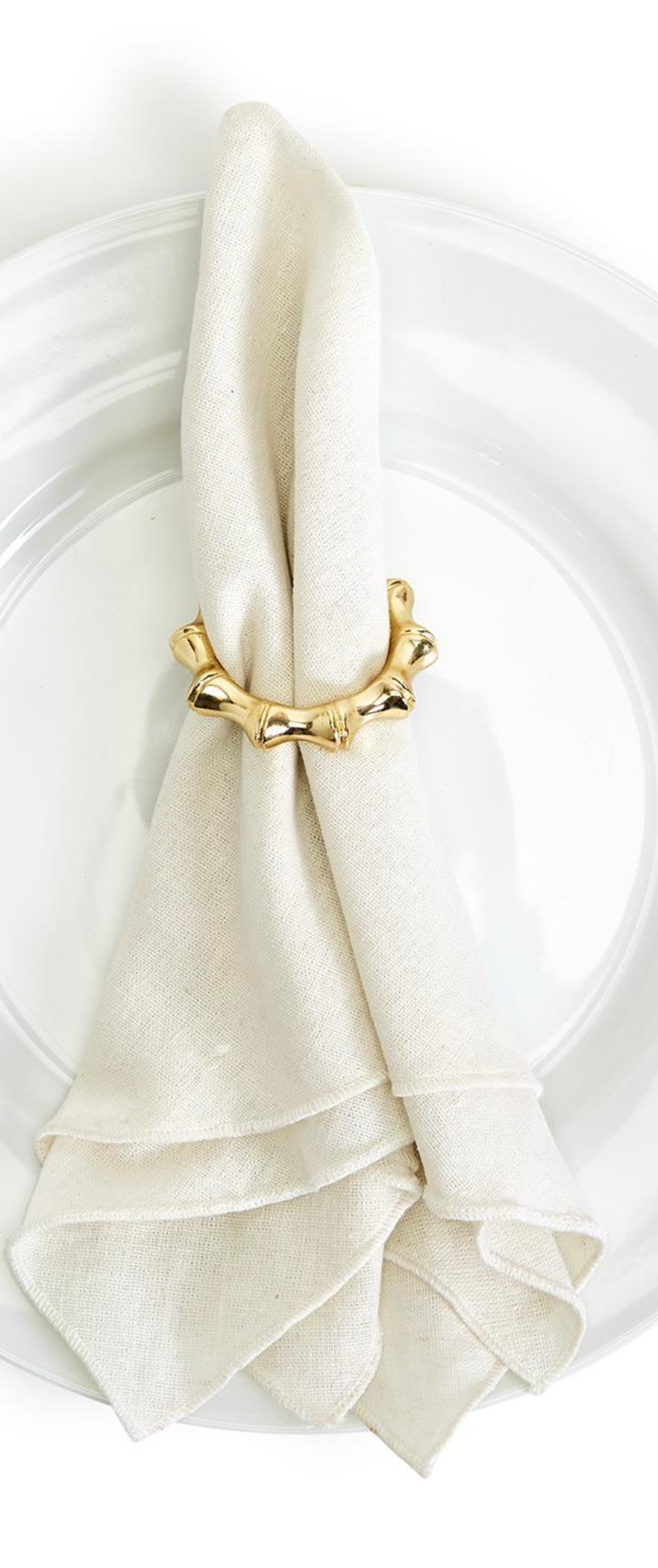 Set of 4 Golden Napkin Rings