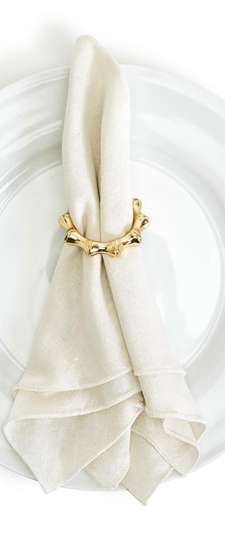 Set of 4 Golden Napkin Rings