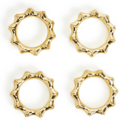 Set of 4 Golden Napkin Rings