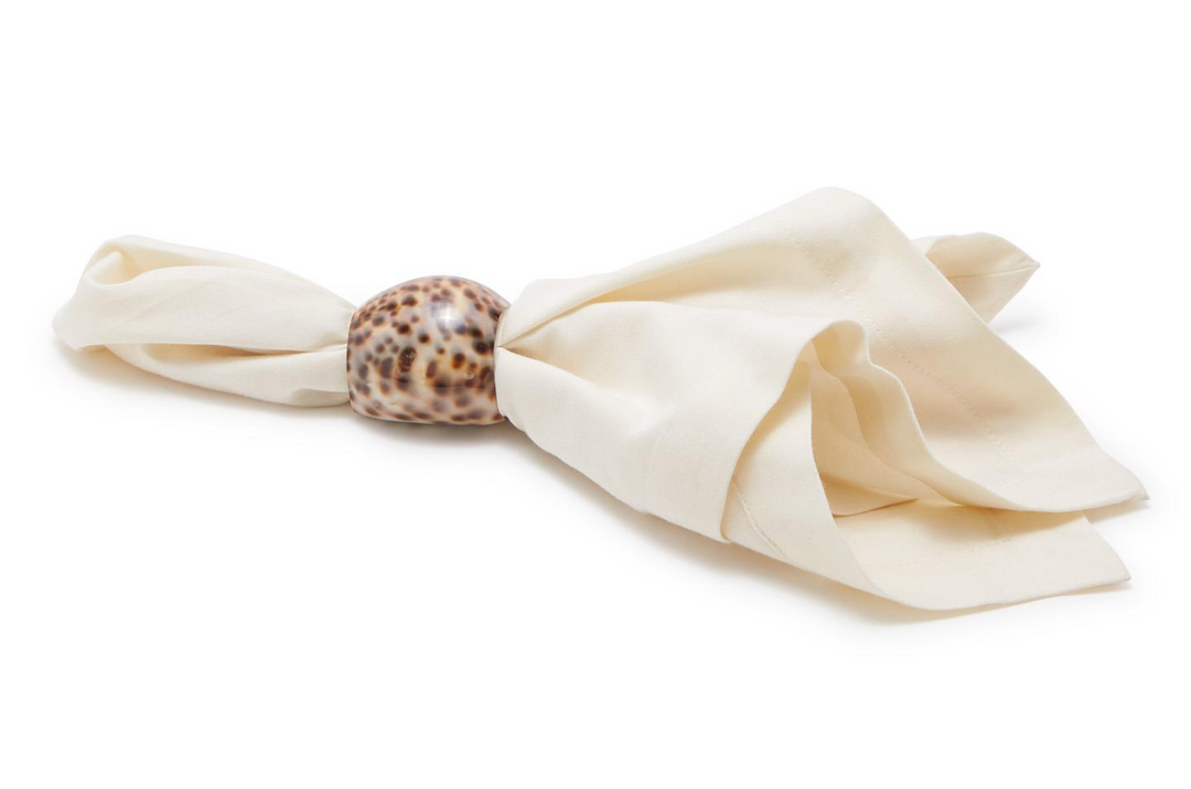 Set of 4 Tiger Cowrie Napkin Holders