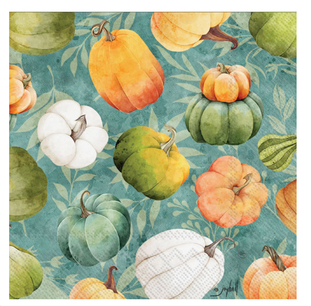 Rolling Pumpkins Cocktail Napkins