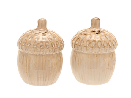 Cream Acorn Salt and Pepper Shaker Set