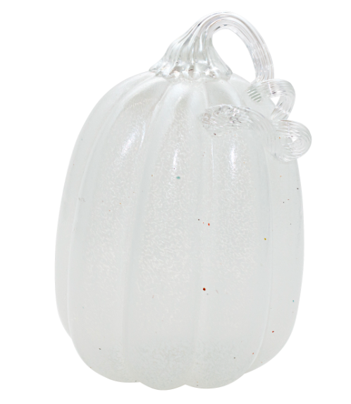 Frosted White Glass Pumpkin Collection