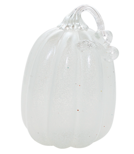 Frosted White Glass Pumpkin Collection