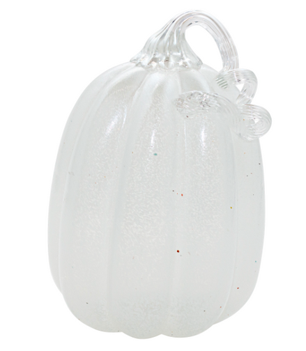 Frosted White Glass Pumpkin Collection