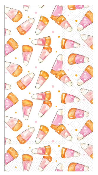 Pink Candy Corn Guest Towel