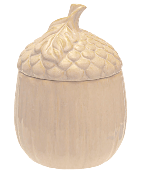 Cream Acorn Cookie Jar