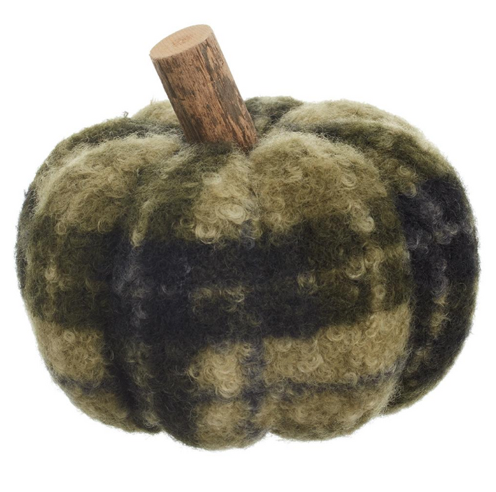 Two Tone Green Plaid Pumpkin